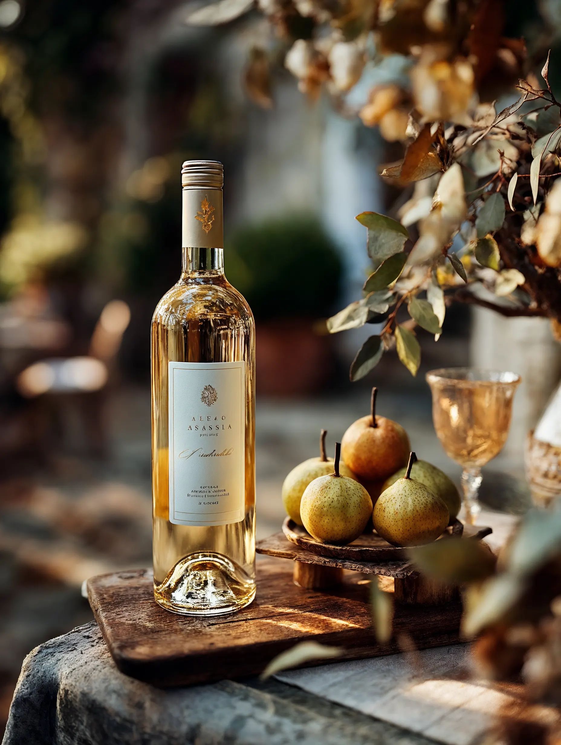 White wine collection 1053 - Premium bottle visualization