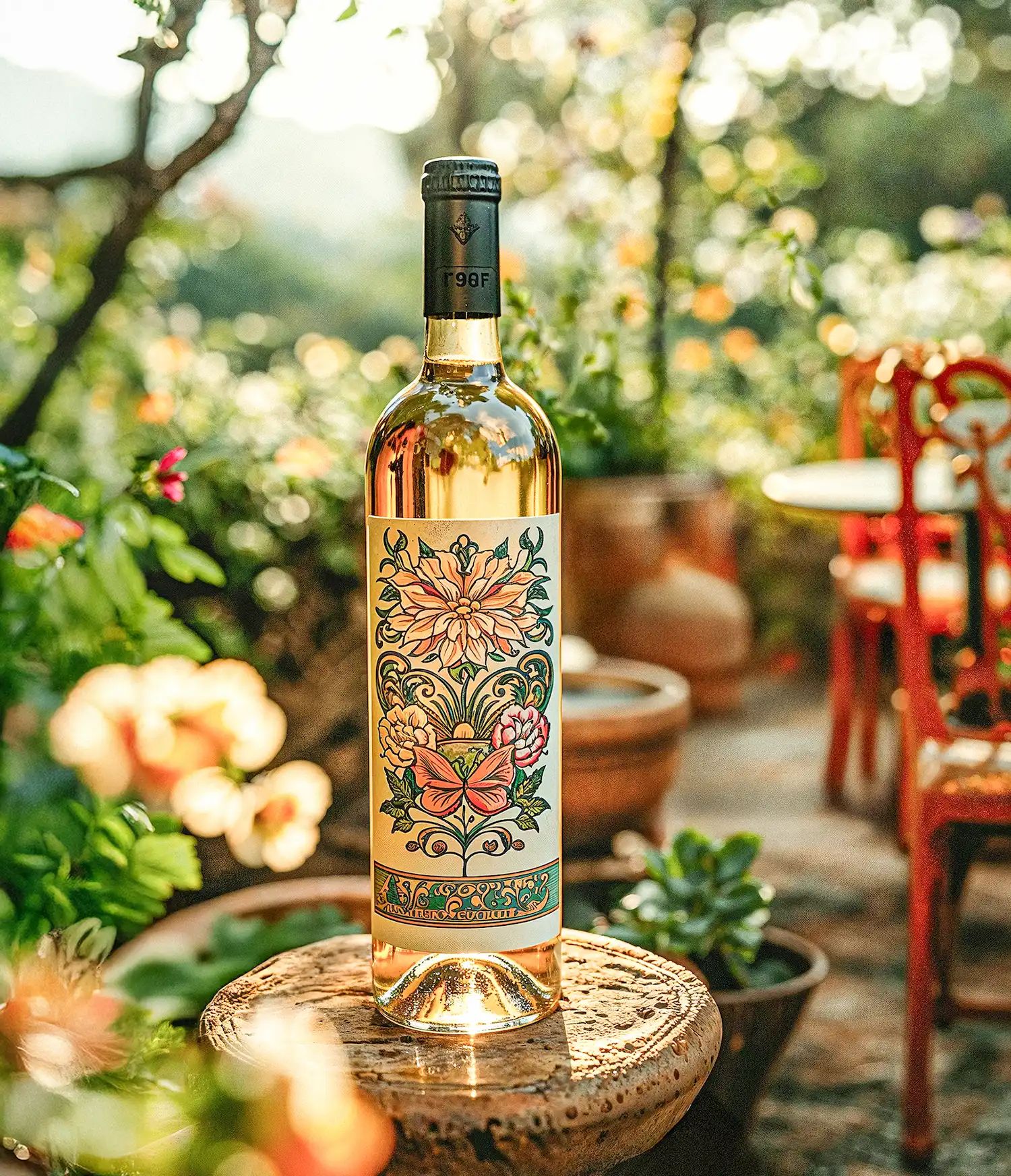 White wine collection 1054 - Premium bottle visualization