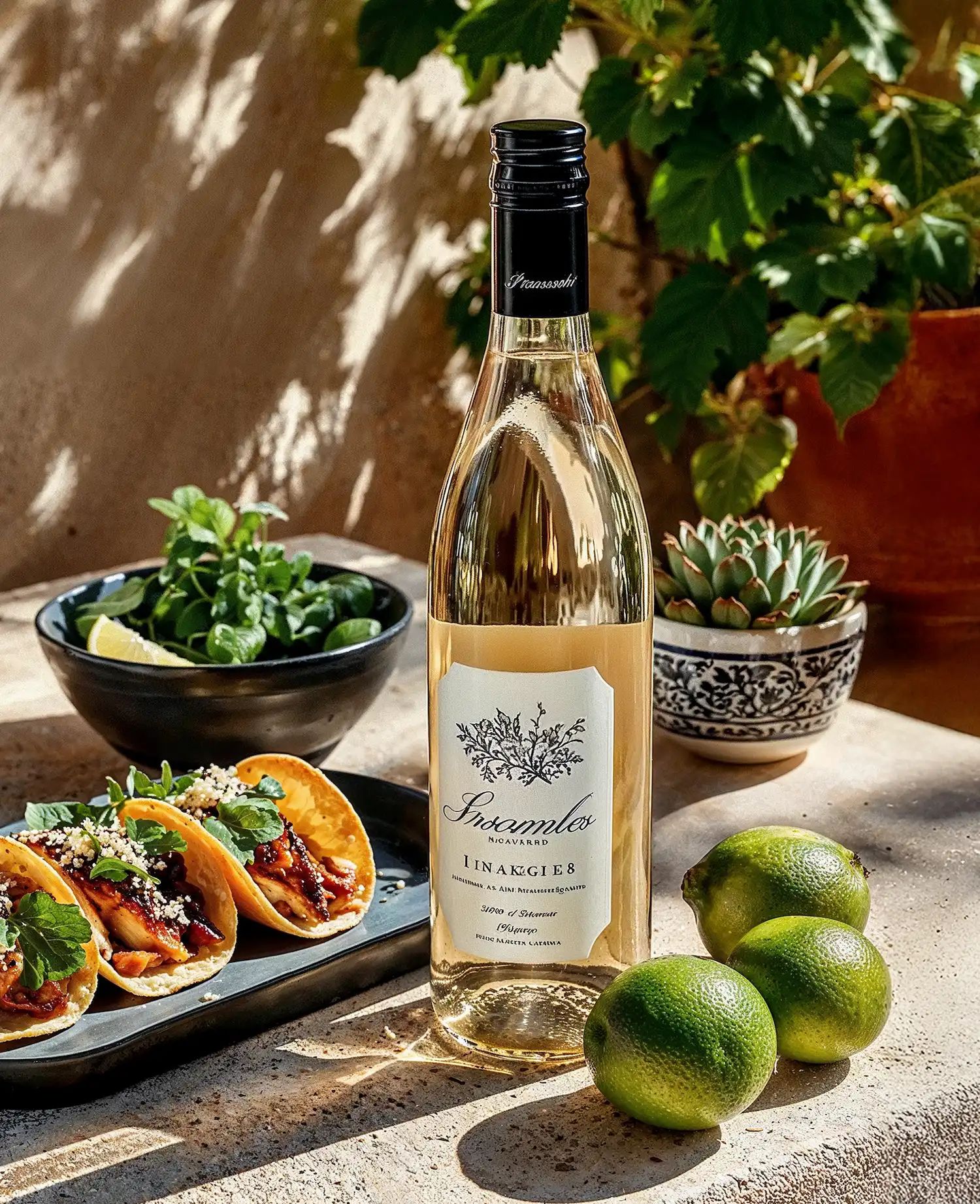 White wine collection 1055 - Premium bottle visualization