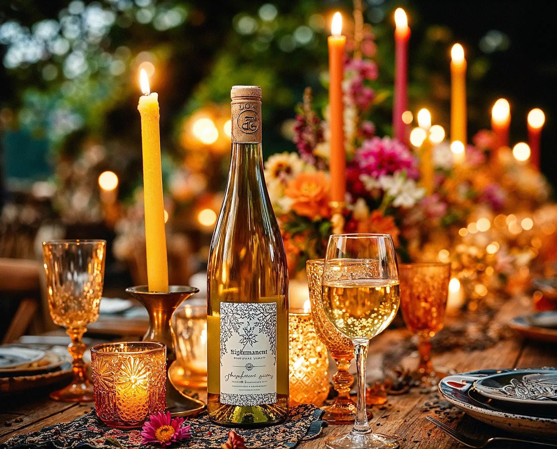 White wine collection 1057 - Premium bottle visualization