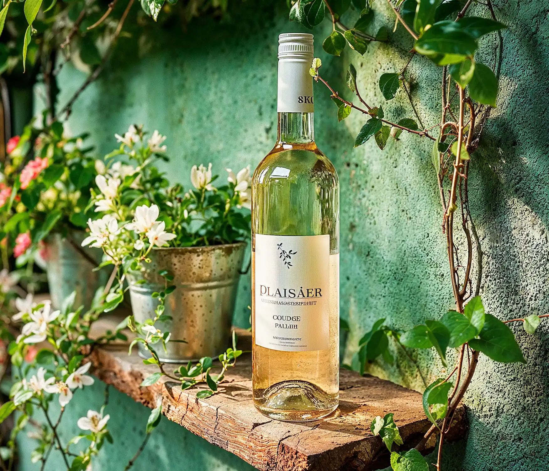 White wine collection 1059 - Premium bottle visualization